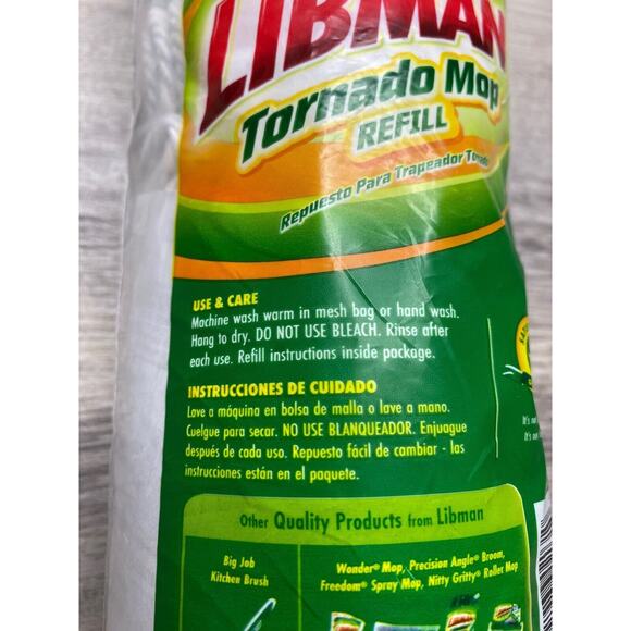 Libman Tornado Mop Easy to Change Refill Made from Recycled Fibers New Sealed - Picture 3 of 3